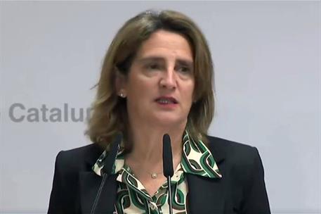 La vicepresidenta y ministra para la Transición Ecológica y el Reto Demográfico, Teresa Ribera, durante su intervención