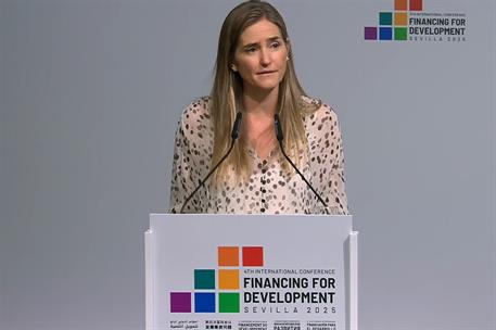 La vicepresidenta Sara Aagesen, en el evento sobre financiación climática