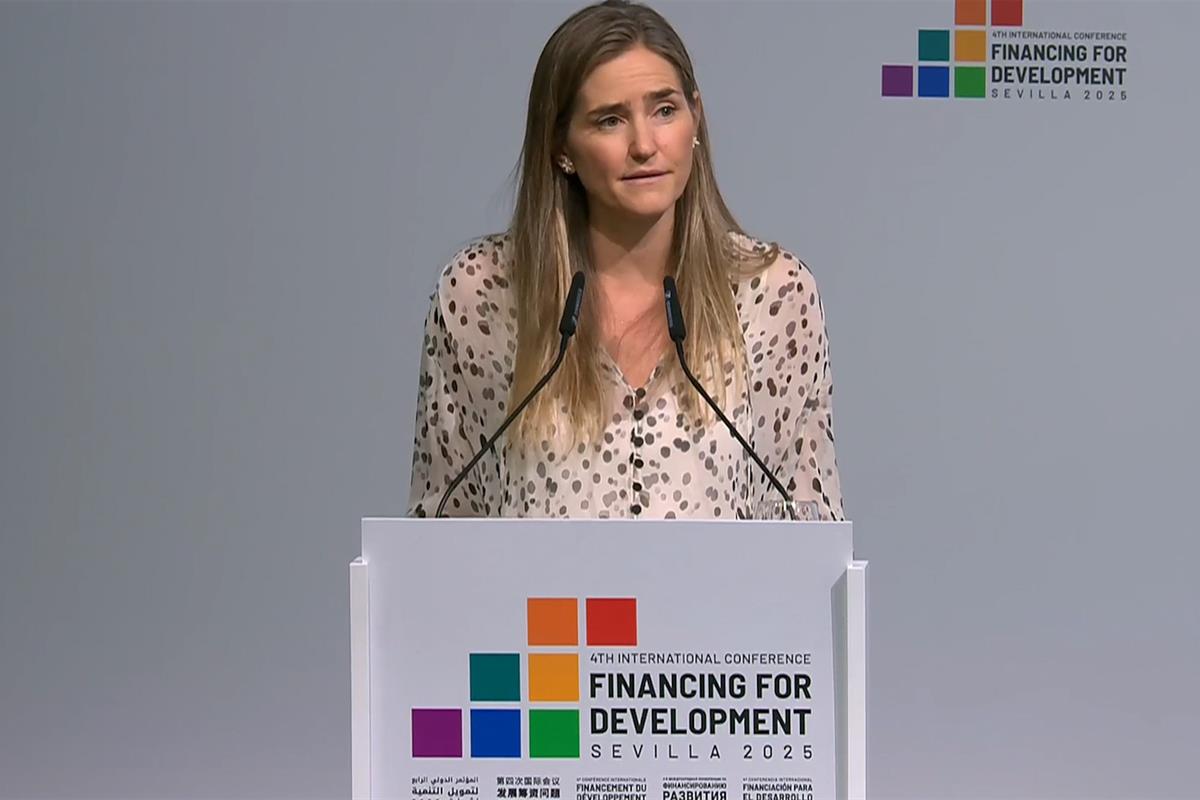 La vicepresidenta Sara Aagesen, en el evento sobre financiación climática