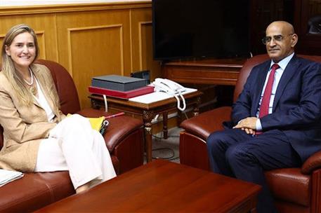 La vicepresidenta tercera, Sara Aagesen, junto al presidente de Mauritania