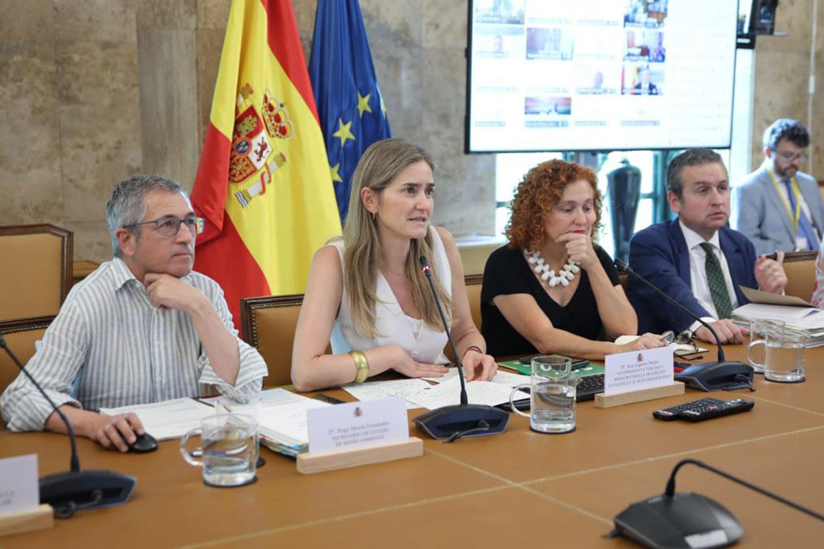 La vicepresidenta tercera y ministra para la Transición Ecológica y el Reto Demográfico, Sara Aagesen., en la conferencia.