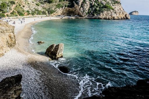 Playa en la costa mediterránea