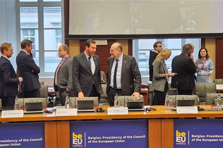 El ministro de Transportes y Movilidad Sostenible, Óscar Puente, durante el Consejo de Ministros Informal de la Unión Europea