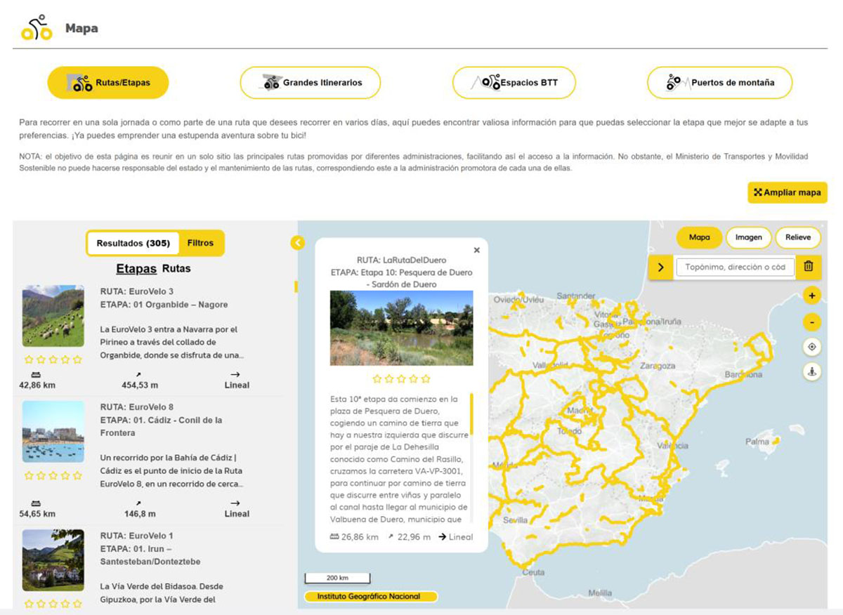 Visualizador de rutas cicloturistas