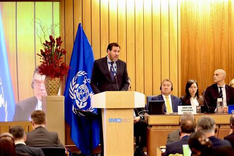 El ministro Óscar Puente interviene en la 34ª Asamblea General de la Organización Marítima Internacional