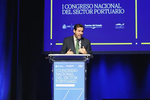 El ministro de Transportes y Movilidad Sostenible, Óscar Puente, en el primer Congreso Nacional del Sector Portuario
