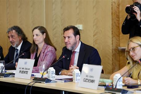 El ministro Óscar Puente, durante su participación en la Reunión de Alto Nivel sobre Seguridad Vial de la ONU