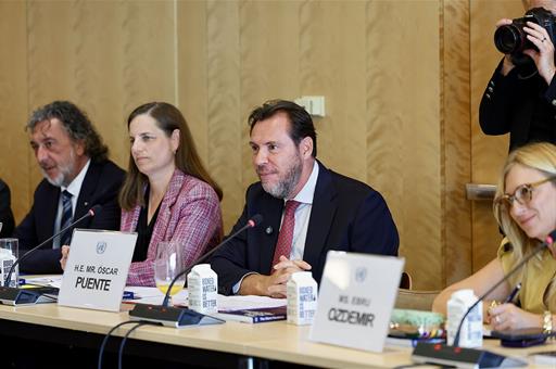 El ministro Óscar Puente, durante su participación en la Reunión de Alto Nivel sobre Seguridad Vial de la ONU