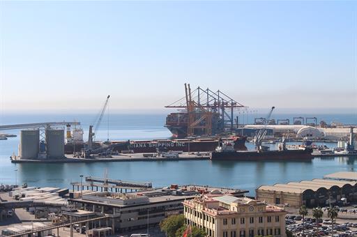 Zona portuaria de Málaga