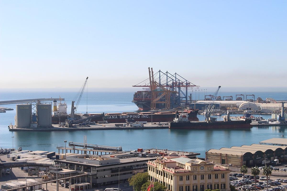 Zona portuaria de Málaga