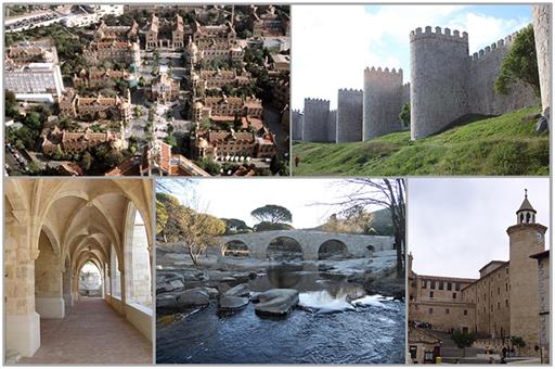Fotos de diferentes bienes del Patrimonio Histórico Español