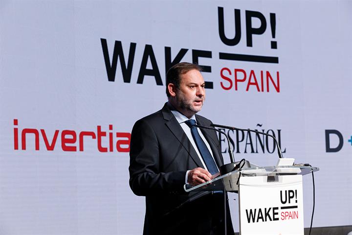 El ministro Ábalos durante su intervención El ministro Ábalos durante su intervención