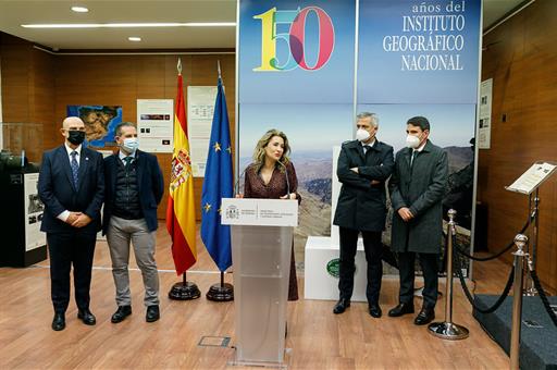 La ministra Raquel Sánchez, durante su intervención en el acto de clausura de la exposición