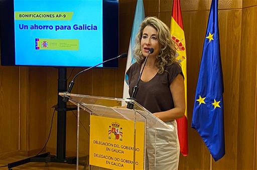 La ministra Sánchez durante la presentación