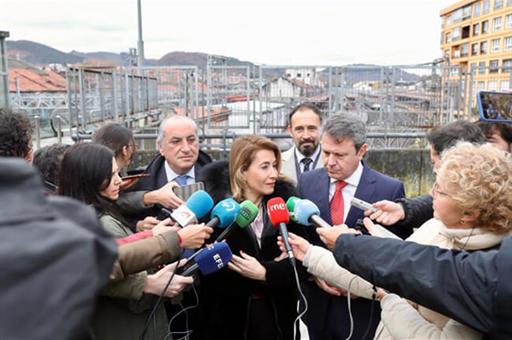 La ministra Raquel Sánchez supervisa los avances del proyecto de la futura estación internacional de Irun