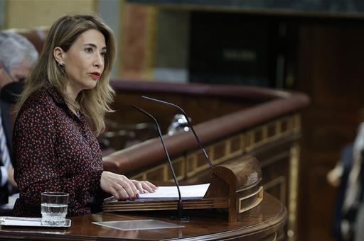 Raquel Sánchez durante su comparecencia en el Congreso