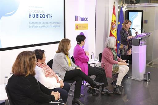 La ministra de Transportes, Movilidad y Agenda Urbana, Raquel Sánchez, en el acto de ampliación del Programa Horizonte.