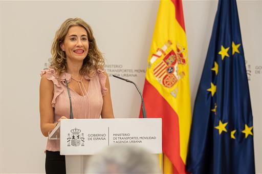 La ministra Raquel Sánchez durante su intervención
