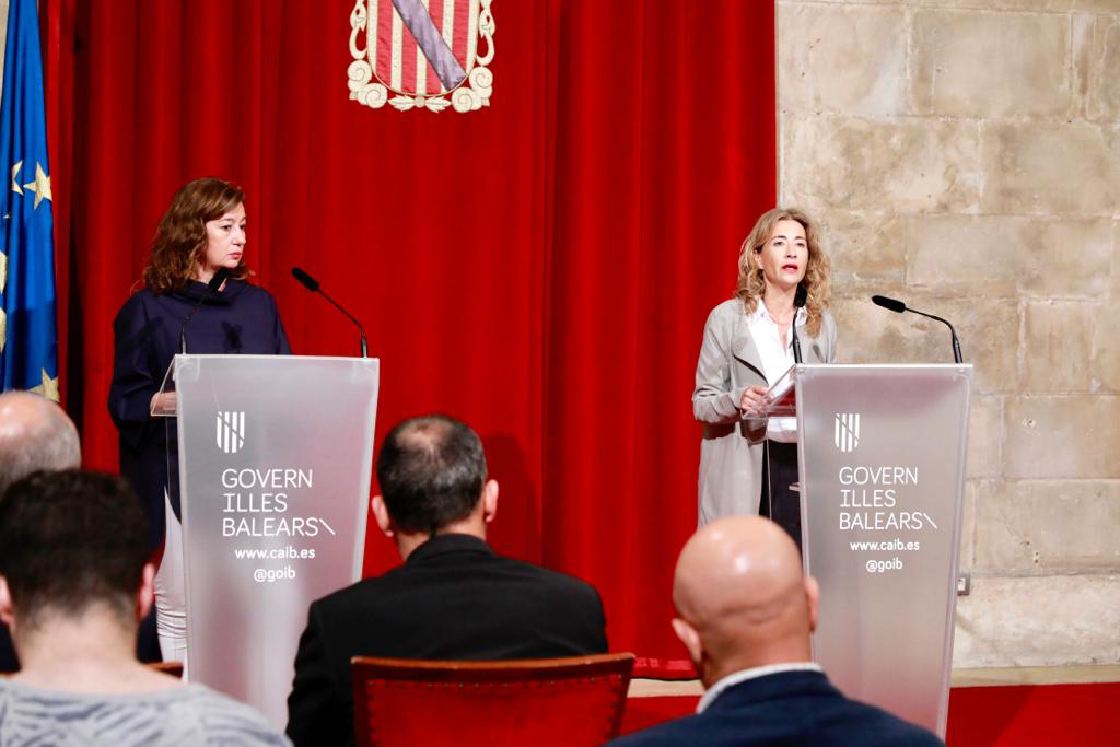 La ministra Raquel Sánchez y la presidenta de Illes Balears, Francina Armengol