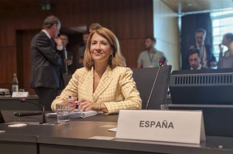 1/06/2023. The Minister for Transport, Mobility and the Urban Agenda, Raquel Sánchez, attends the EU Council of Transport Ministers. The Min...
