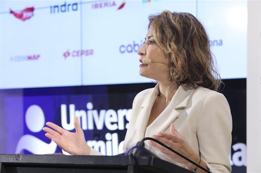 La ministra Raquel Sánchez, en el IV Simposio de Observatorio de la Movilidad y las Ciudades