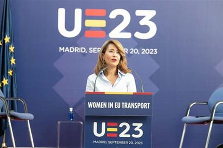 20/09/2023. Women in EU Transport conference. The acting Minister for Transport, Mobility and the Urban Agenda, Raquel Sánchez, opens the 'W...