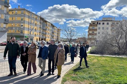 La ministra Raquel Sánchez durante su visita a Cáceres