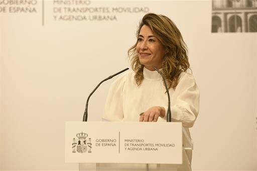 La ministra Raquel Sánchez durante su intervención