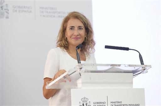 La ministra de Transportes, Movilidad y Agenda Urbana, Raquel Sánchez, en una foto de archivo