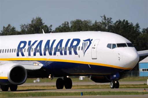 Avión de la compañía Ryanair 