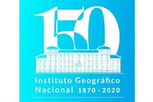 Logo del 150 aniversario del Instituto Geográfico Nacional (IGN)