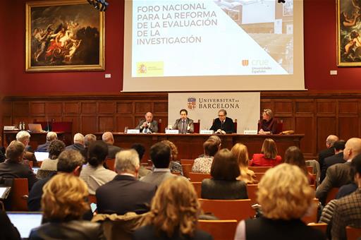 Acto de inauguración del Foro nacional para la reforma de la evaluación de la investigación