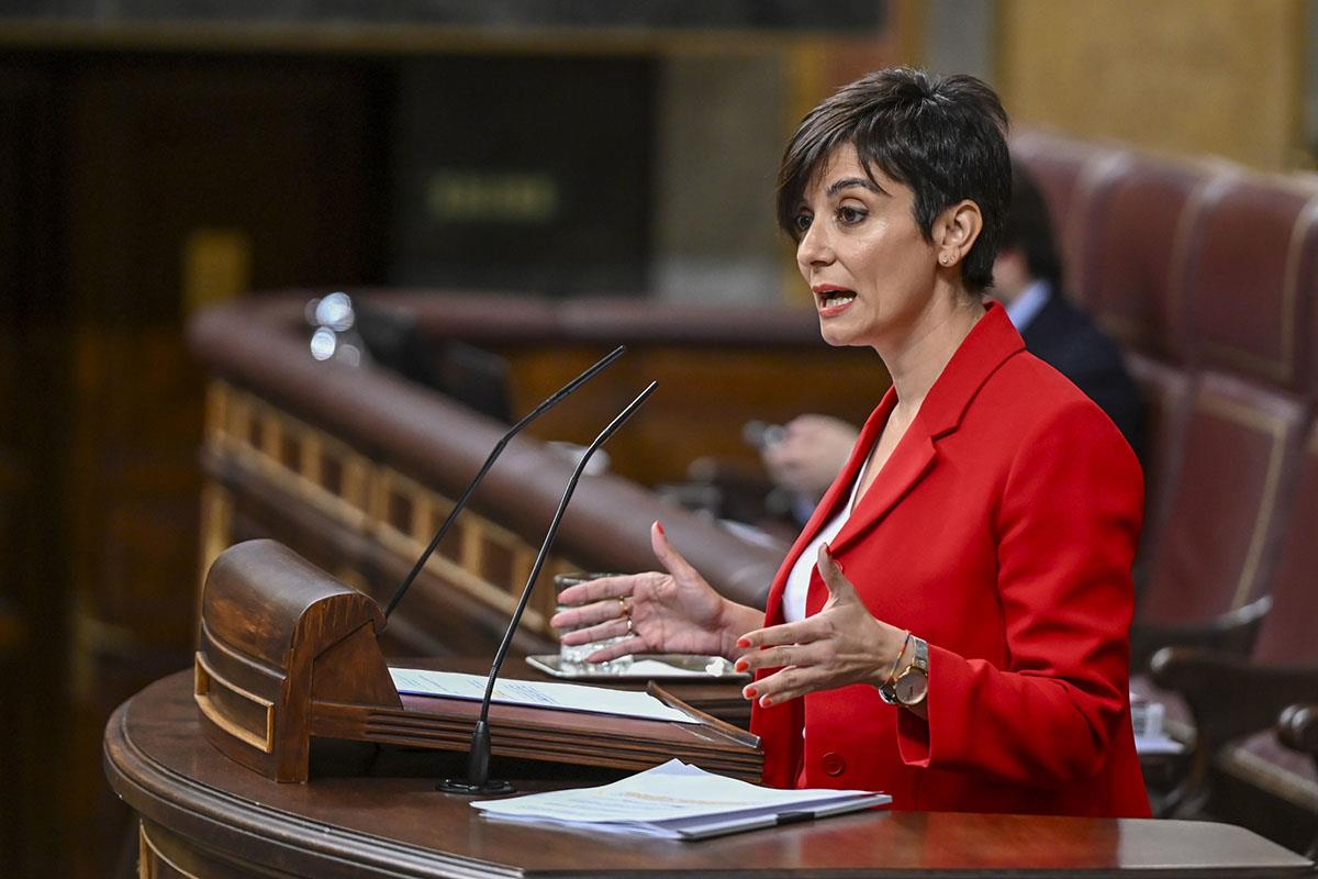 Isabel Rodríguez durante su intervención en el Congreso de los Diputados.