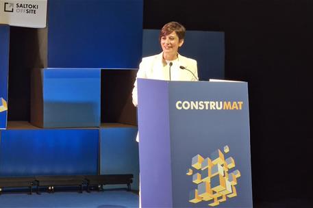 La ministra de Vivienda y Agenda Urbana, Isabel Rodríguez, durante su intervención