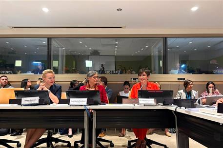 15/07/2026. La ministra Isabel Rodríguez durante el encuentro 'Advancing SDG 11 and the New Urban Agenda'. La ministra de Vivienda y Agenda ...